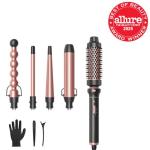 Wavytalk 5-in-1 Curling Wand Set in Rose Gold