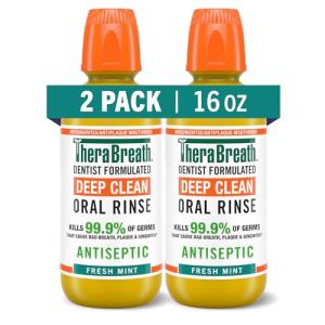 TheraBreath Deep Clean Antiseptic Mouthwash Duo