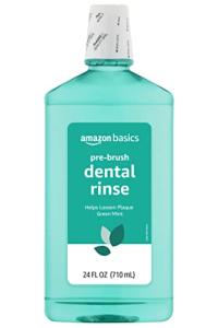 Amazon Basics Green Mint Pre-Brush Dental Rinse