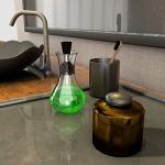 Purelite Easy-Pour Glass Mouthwash Dispenser Bottle