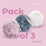 MainBasics Set of 3 Loofah Sponges - Airy Blossom