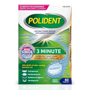 Polident 3-Minute Antibacterial Dental Cleanser Tablets