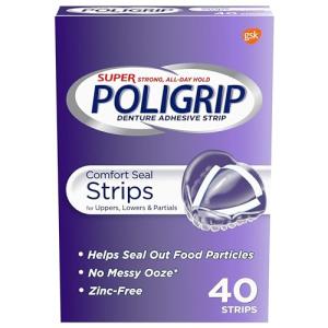 Poligrip All Day Comfort Denture Adhesive Strips