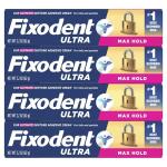 Fixodent Ultra Max Hold Denture Adhesive Cream 4-Pack