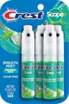 Crest Scope Mint Breath Mist Spray 4-Pack