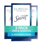 Secret Clinical Strength Antiperspirant for Women, 3 Pack