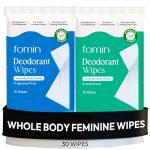 FOMIN Hypoallergenic Deodorant Wipes - 30 Count Variety