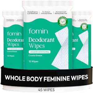 FOMIN Coastal Breeze Deodorant Wipes for Women