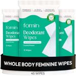 FOMIN Coastal Breeze Deodorant Wipes for Women