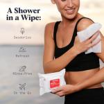 Aqua Scent Whole-Body Deodorant Wipes, 1 Pack