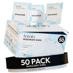 FOMIN 50-Pack Travel Deodorant Wipes - Unscented