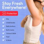 Travel-Friendly Acidified Deodorant Wipes - 15 Count