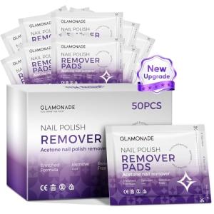 Glamonade Nail Polish Remover Wipes - 50 Pack