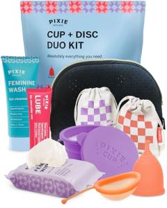 Pixie Menstrual Cup & Disc Duo Kit