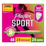 Playtex Sport Tampons Multipack - Fragrance-Free 48ct