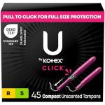U by Kotex Click Compact Tampons, 45 Count