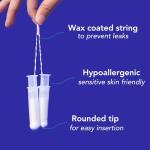 Organic Cotton Tampons with Plant-Based Applicator - 18 Count