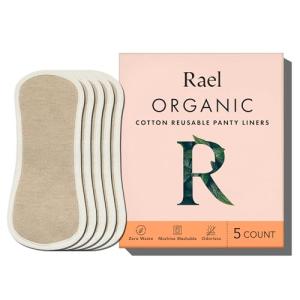 Rael Reusable Organic Cotton Panty Liners (5 Count)