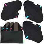 Reusable Charcoal Menstrual Pads - 6 Pack Set