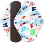 Wegreeco Charcoal Reusable Menstrual Pads - 5 Pack