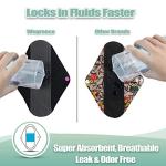 Reusable Charcoal Menstrual Pads - 6 Pack Set