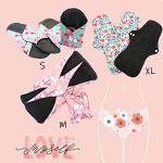 Asenappy Soft Adjustable Reusable Menstrual Pads - 9 pcs