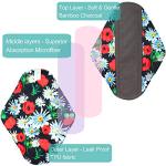 Leekalos Reusable Bamboo Menstrual Pads - 6 Pack