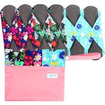 Leekalos Reusable Bamboo Menstrual Pads - 6 Pack
