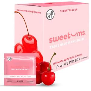 Sweetums Cherry pH Balanced Feminine Wipes - 10 Pack