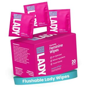 Fresh Lady Parts Flushable Feminine Wipes - 20 Pack
