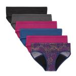 Hanes Girls' Hipster Period Underwear, 6-Pack
