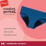Hanes Girls' Hipster Period Underwear, 6-Pack
