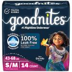 Goodnites Girls’ Nighttime Bedwetting Underwear, Size S/M
