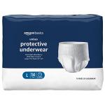 Amazon Basics Unisex Overnight Protective Underwear, Large
