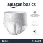 Amazon Basics Unisex Overnight Protective Underwear, Large