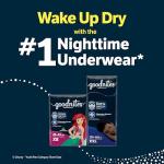 Goodnites Girls’ Nighttime Bedwetting Underwear, Size S/M