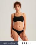 Saalt Seamless Bikini Period Underwear - Volcanic Black