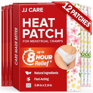 JJ CARE Heat Patches for Menstrual Cramp Relief