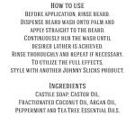 Johnny Slicks Organic Beard Wash with Tea Tree Oil