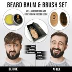 Beard Grooming Kit: Brush and Balm Gift Set