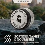Viking Unscented Beard Butter for Men - 4 Oz