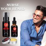Beard Grooming Kit with Oil, Balm, and Tools
