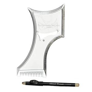 Beard Shaping Tool with Comb and Pencil
