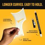 Beard Shaping Tool with Comb and Pencil