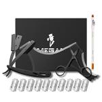 5-Piece Beard Shaping Tool Set with Razor & Scissors
