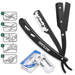 5-Piece Beard Shaping Tool Set with Razor & Scissors