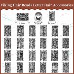 24 Pcs Viking Runes Hair and Beard Beads