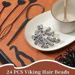 24 Pcs Viking Runes Hair and Beard Beads