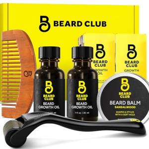 Beard Growth Essentials Kit with Derma Roller & Oil