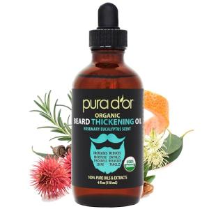 PURA D'OR Thickening Beard Oil with Biotin & Rosemary